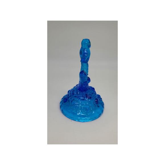 Vintage 1980’s Fenton Art Glass Royal Blue Owl Ring Holder 4.5" T - Picture 3 of 8